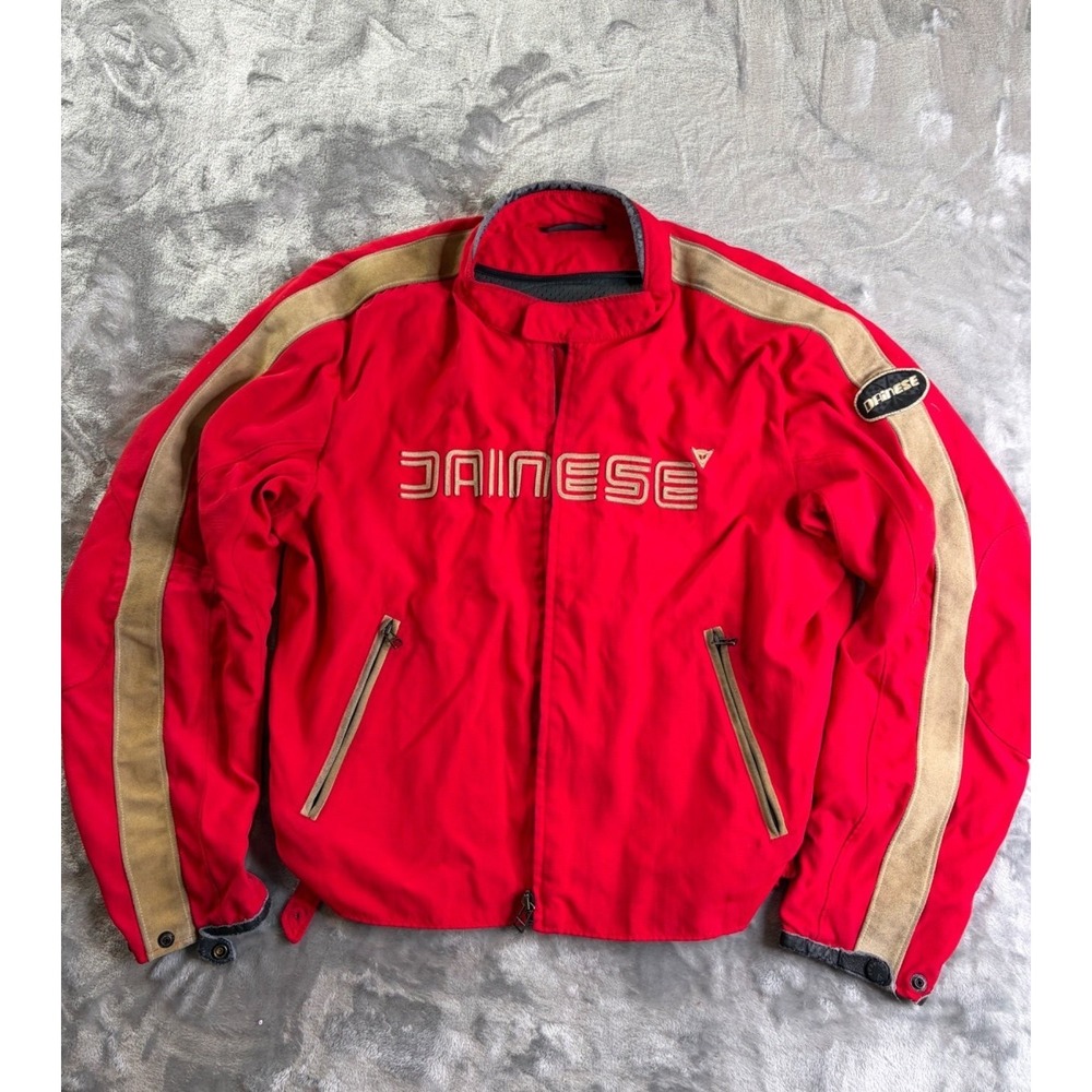 Dainese Vintage Textile Riding Jacket Men's Size 54 Red Nylon